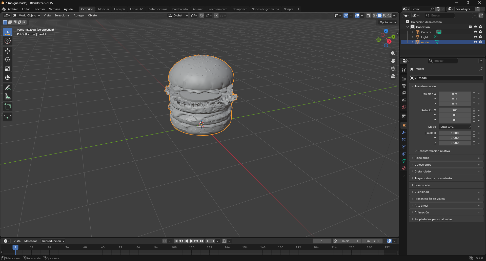 Modelo 3D para una página web